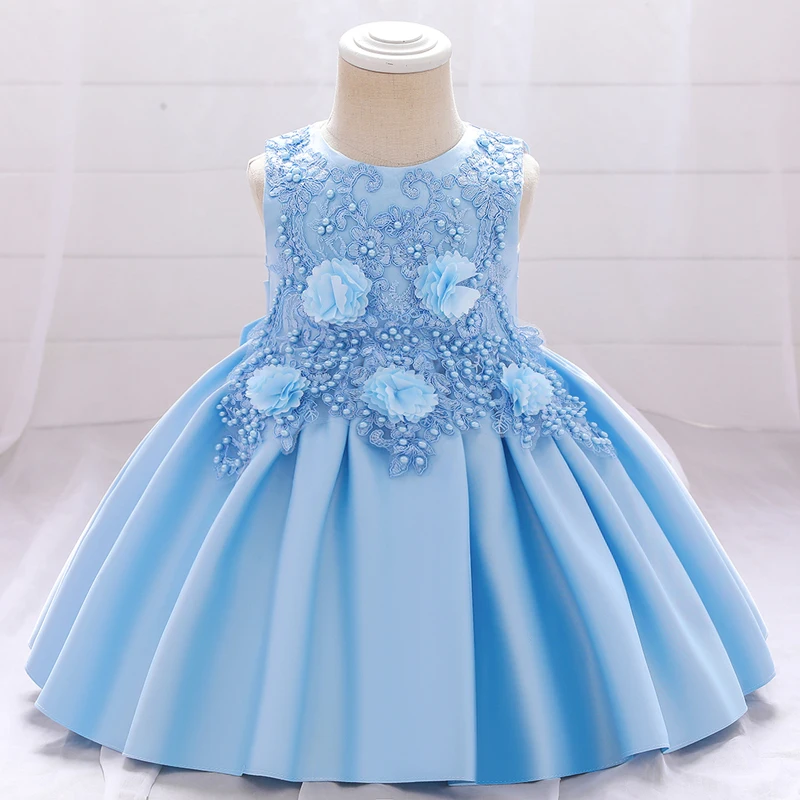 Toddler Child Costume 1st Birthday Dress For Baby Girl Baptism Flower Princess Dresses First Ceremony Party Dress Vestido 0-5Y