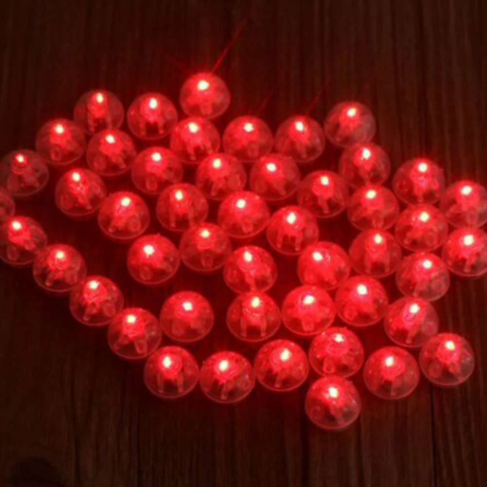 50pc Round Led Flash Ball 10Pcs Lamp Balloon Light Long Standby Time For Paper Lantern Balloon Light Party Wedding Decoration