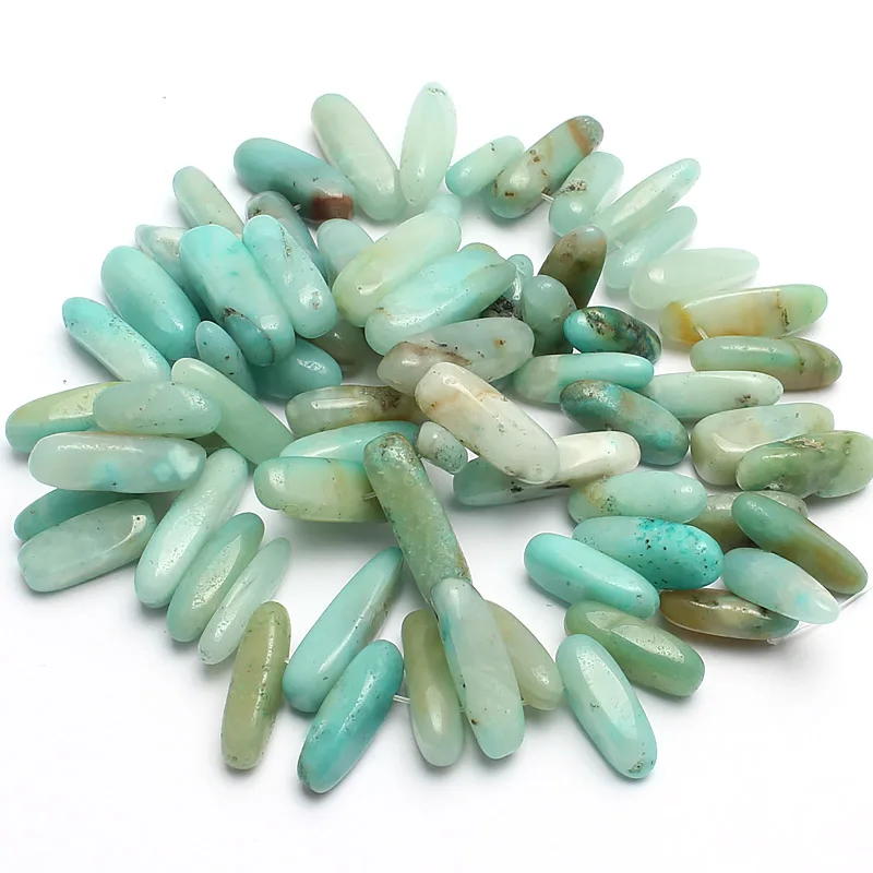 

10-18 mm Irregular Stick Amazonite Stone Beads Strip Shape Spacer Beads For Jewelry Making DIY Necklace Bracelet Material 15"