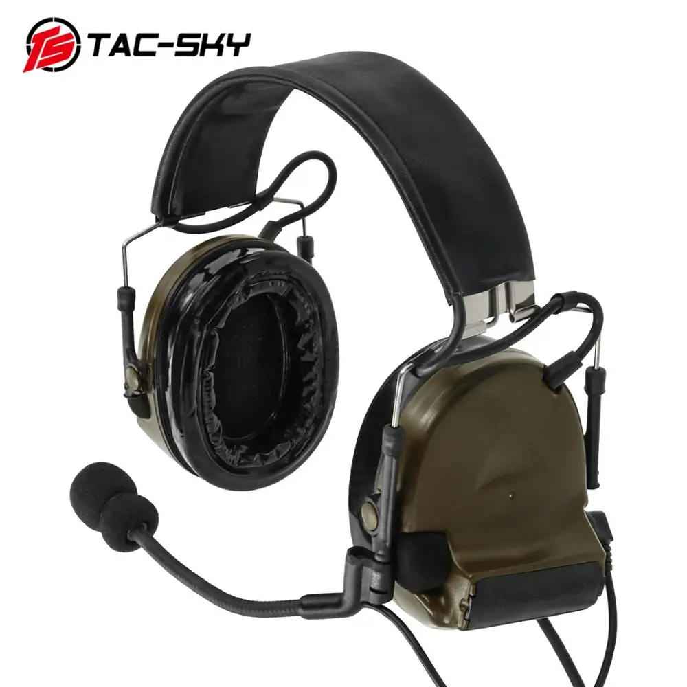 TAC-SKY COMTAC II Silicone Earmuffs Hearing Defense Noise Reduction Pickup Military Tactical Headset  Comtac II Headphones