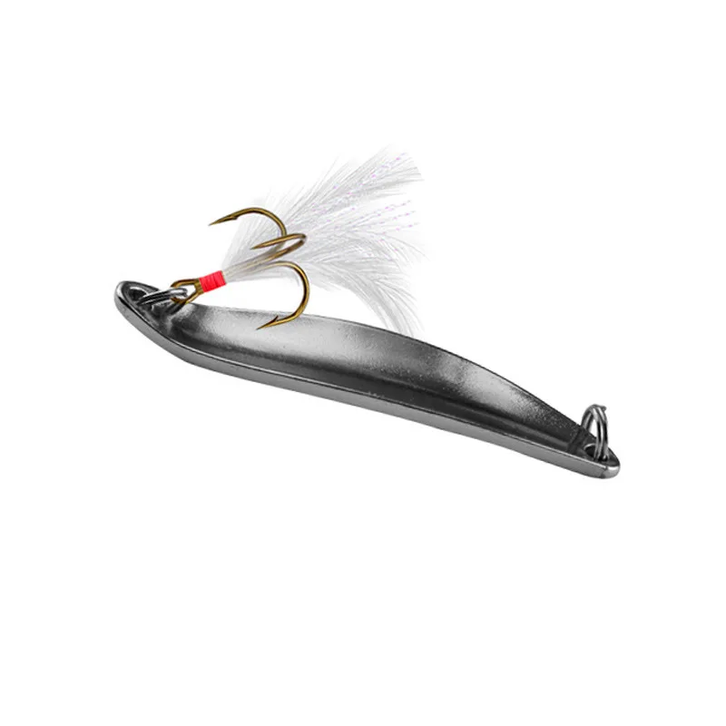 10 Stück Metall-Angelköder Löffelköder mit Feder-Dreifachhaken Harter Köder für Meer und See Wobbler 7g/10g/13g/18g/21g – Detail 4
