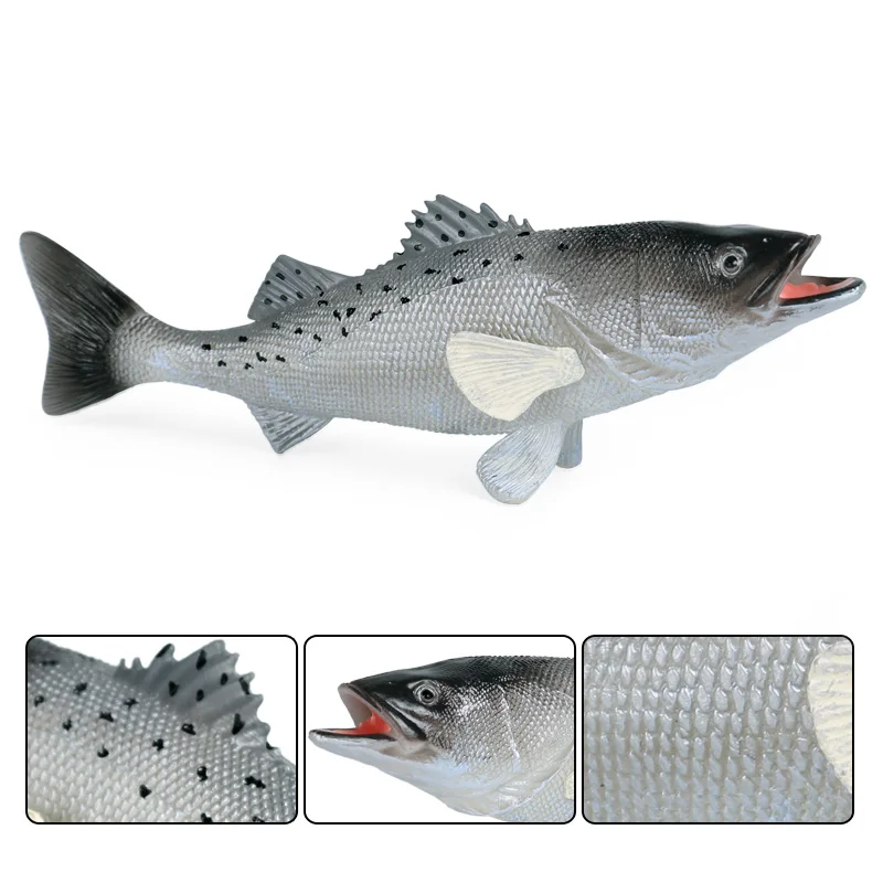 Oenux Meer Leben Tiere Modell Action-figuren Ozean Fisch Segelfisch Bass Zacker Lachs Aquarium Figuren PVC Pädagogisches Kinder Spielzeug – Detail 8