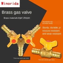 ValveGas Three-way Valve Gas Hose Natural Gas Pipe Pagoda Head Cannula Gas Connector Liquefied Gas Three-way Ball Valve