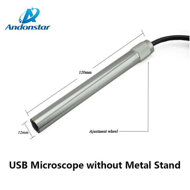 Andonstar 2MP Mikroskop cyfrowy USB Endoskop o średnicy 12 mm Kamera wideo 8 Lupa LED