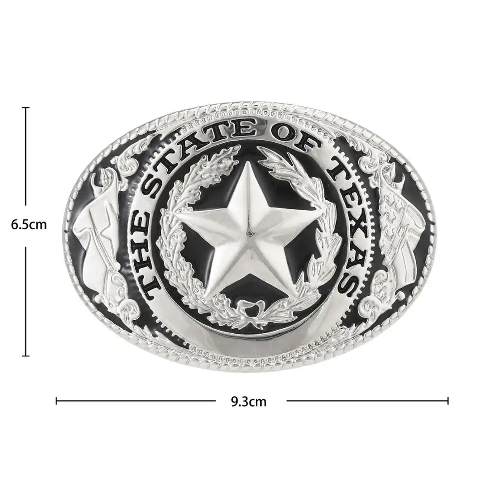 Boucle de ceinture cinq étoiles cowboy western, argent rétro, adaptée à une ceinture de 4CM de large, accessoires en jeans pour hommes