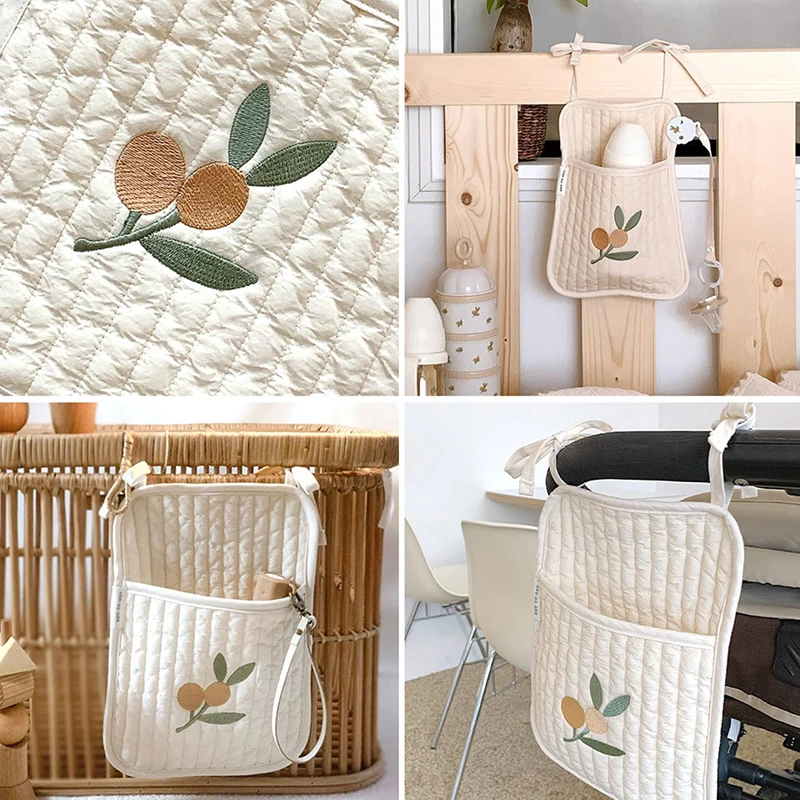 Baby Crib Organizer Storage Bags Newbron Bedside Storage Diaper Pockets Bed Holder Hanging Bags for Infant Bedding Rails Tasche