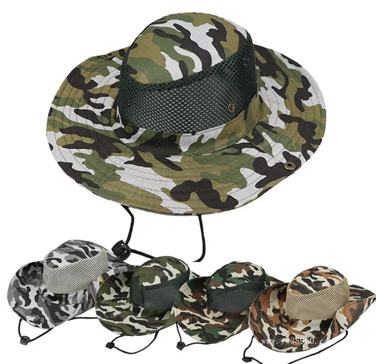 Factory direct outdoor Visor cap camouflage hat fisherman hat fishing cap cheap hat mountaineering cap pen