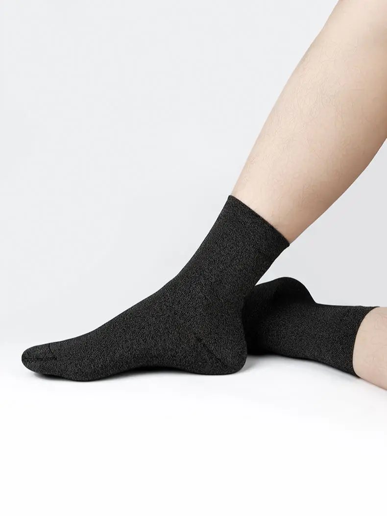 

Breathable Socks for men Silver Cotton Deodorant Antibacterial business sport Anti smell