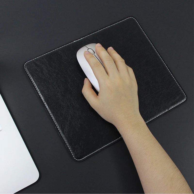 Anti-slip Mouse Pad Leather Gaming Mice Mat Desk 200x240mm Comfortable For Home Office Laptop PC MacBook