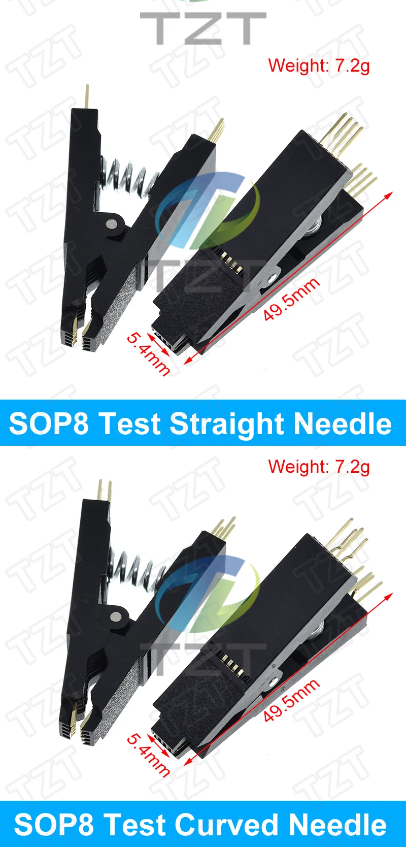 TZT 1/3PCS Programmierer Test Clip SOP8 SOP16 SOP SOIC 8 SOIC 16 SOIC8 SOIC16 SOIC8 DIP16 DIP 8 Pin DIP 16 Pin IC Test Klemme – Detail 2