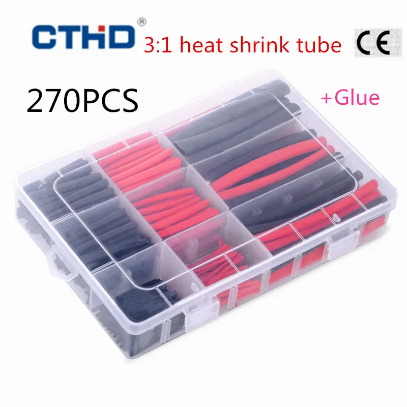 

3:1 glue heat shrink tubing cable sleeve heat shrink tube heat shrinkable wire wrap electrical insulation sleeving kits