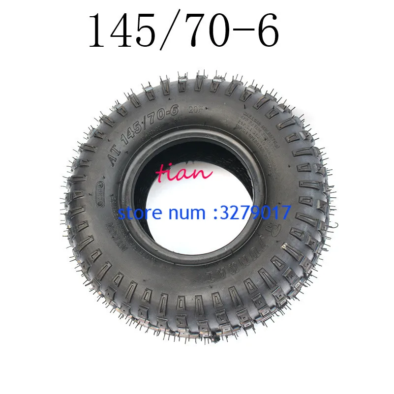 Hot Sale 6 Inch ATV Tubeless Tires 145/70-6 Fit for Four Wheel Vehcile 50cc 70cc 110cc Small ATV Front or Rear Wheels