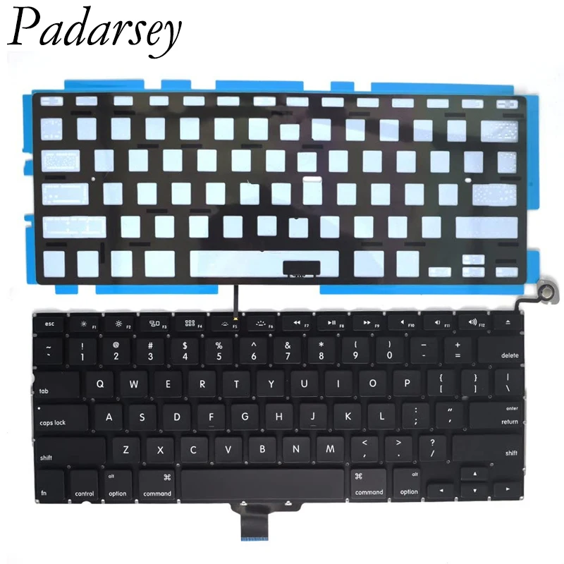 Pardarsey – nouveau clavier rétroéclairé pour MacBook Pro 13.3 "A1278, avec vis, US, UK, espagne, français, Ru, 2008 – 2015