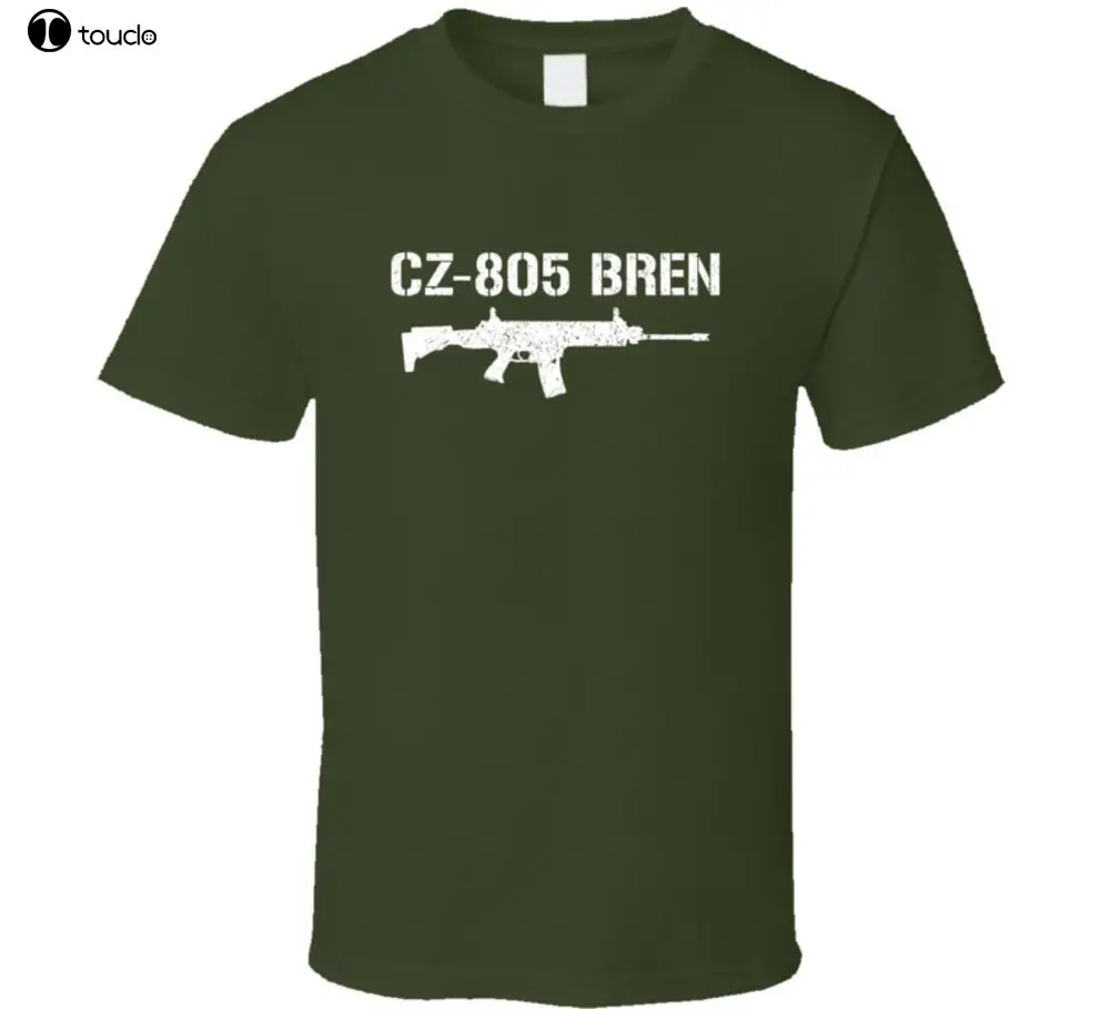 Discount 2019 New Fashion Summer New Arrival Men'S Short Cz805 Bren Rifle Military Distressed T Shirt T Shirt Maker