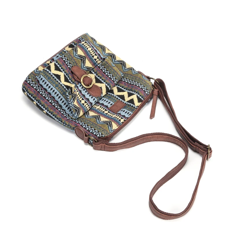 Annmouler Vintage kadınlar omuzdan askili çanta kumaş Crossbody çanta marka tasarımcı çanta çanta kadın askılı çanta kızlar Tote çanta