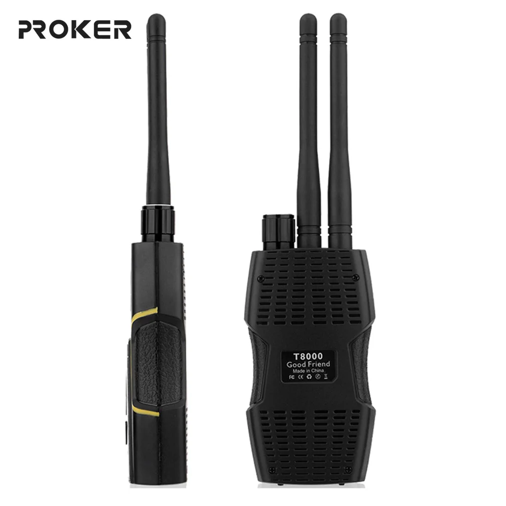 Proker T8000 Security RF Bug Anti Candid Camera Signal Detector Frequency Scanner GPS Wireless Tracker GSM Detector Micro Wave