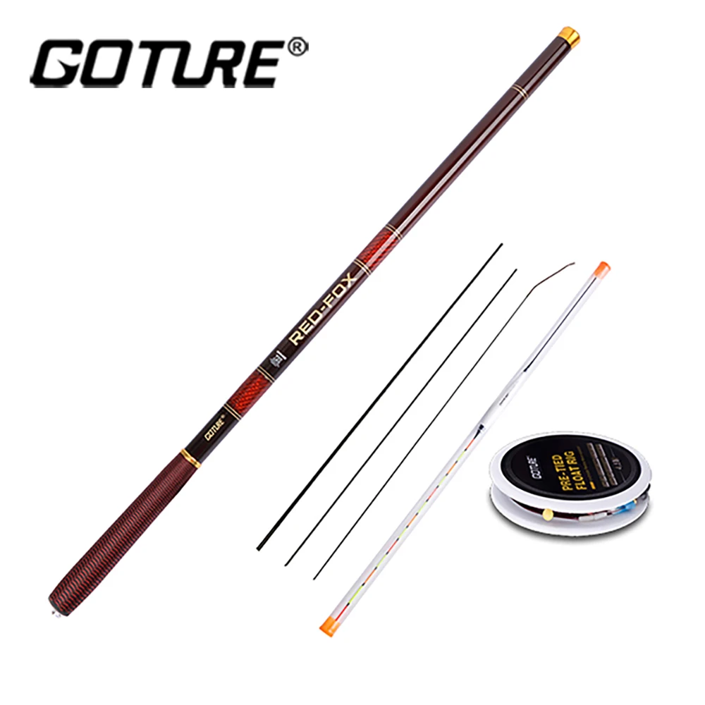 

Goture Telescopic Fishing Rod 3.0M-7.2M Carbon Fiber Hand Pole Stream Fishing Rod Ultralight Carp Fishing Feeder Accessories