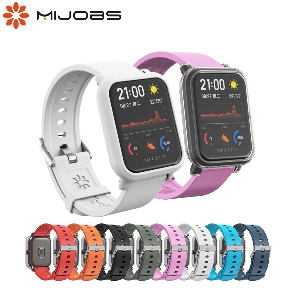 Pulseira de silicone para amazfit gts 2, bracelete para huami amazfit bip u/gtr 42/pop à prova d'água