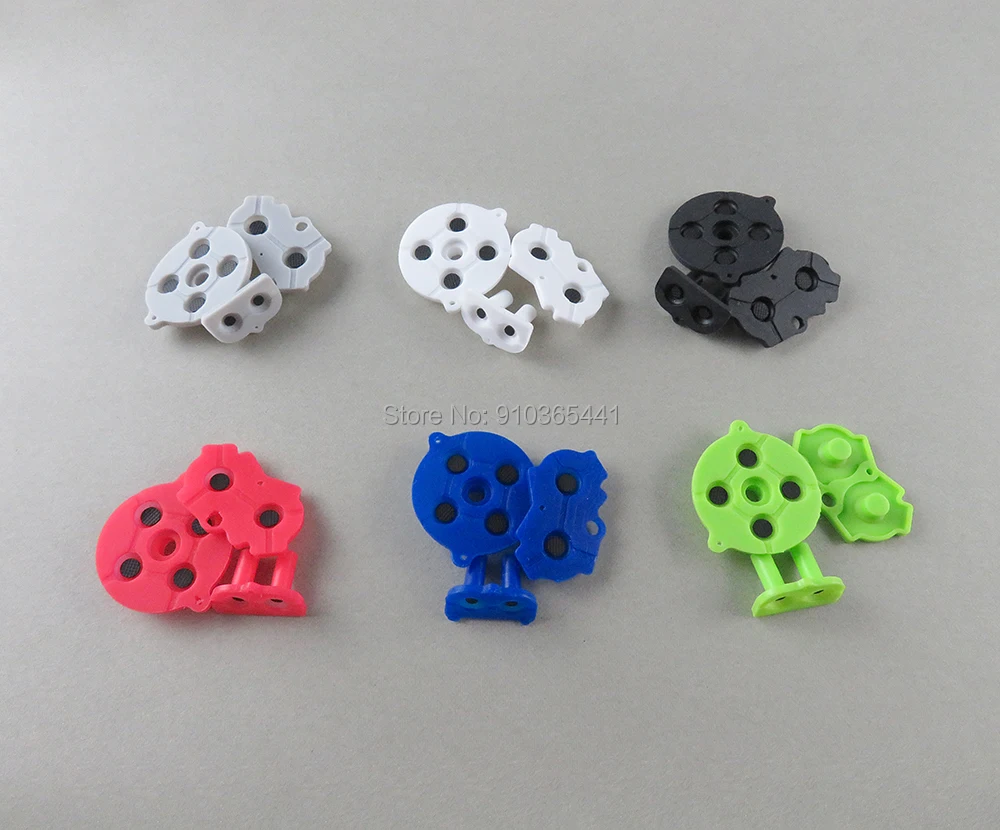 1 مجموعة استبدال أزرار موصلة مطاطية ملونة A-B D-pad لـ نينتندو GameBoy Advance GBA لوحة مفاتيح موصلة من السيليكون #2