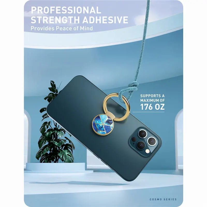Picture 6: Cell Phone Finger Ring Holder I-BLASON Universal Kick Stand with 360 Degree Rotation 180 Degree Flip Magnetic Car Mountable