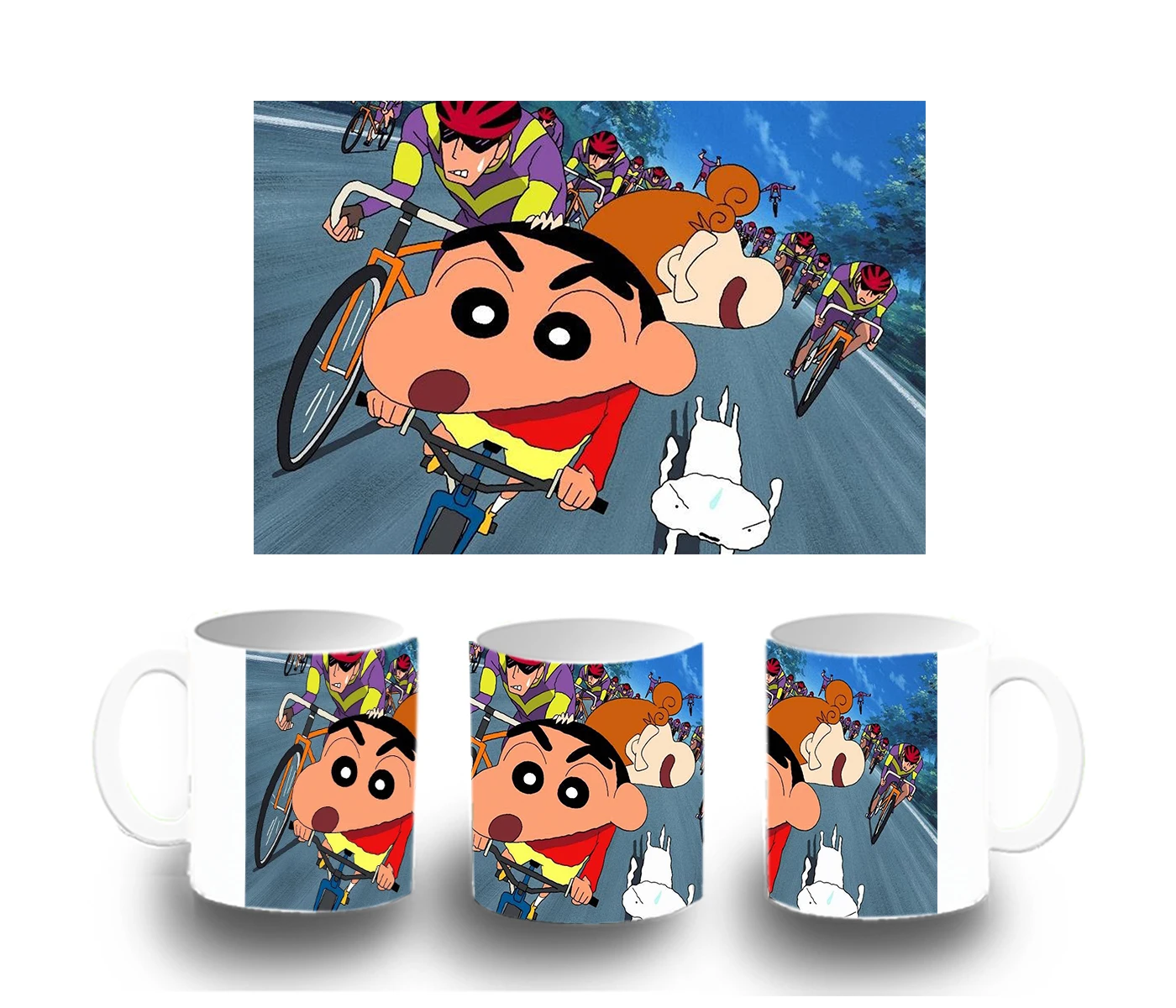 MERCHANDMANIA plastic cup SHINCHAN action ANIME movie children personalized cafe washable dishwasher ceramic gift