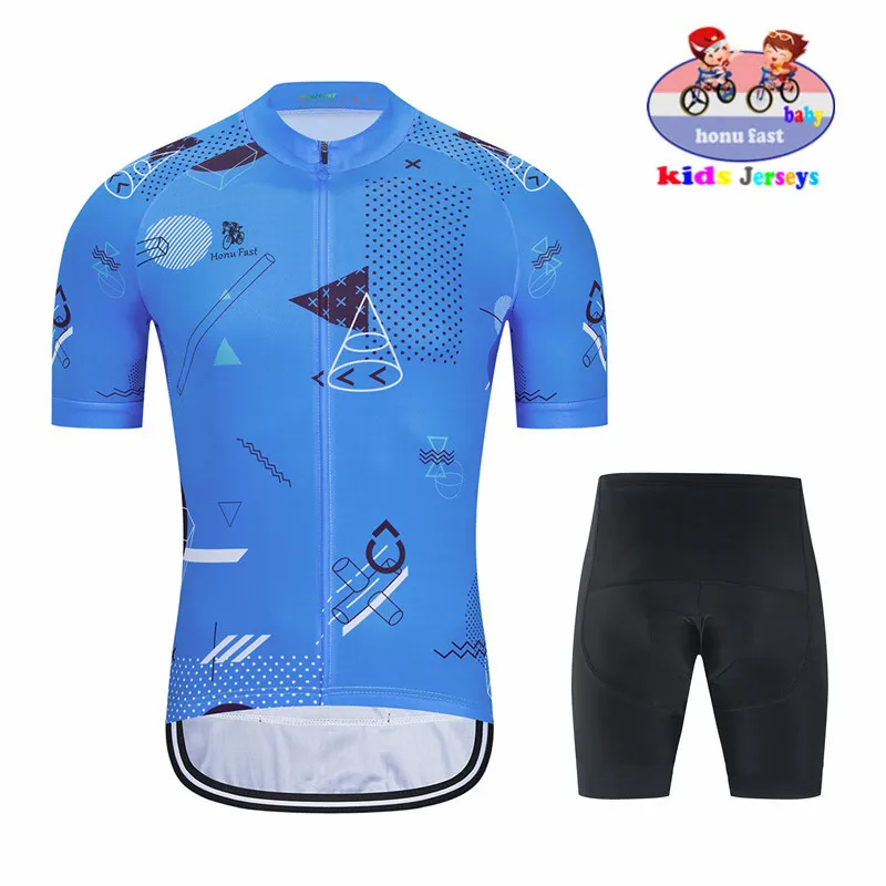 Kidsnew zestaw koszulek rowerowych z krótkim rękawem lato MTB BikePad Ropa Ciclismo odzież rowerowa strój sportowy rower dla dzieci odzież rowerowa