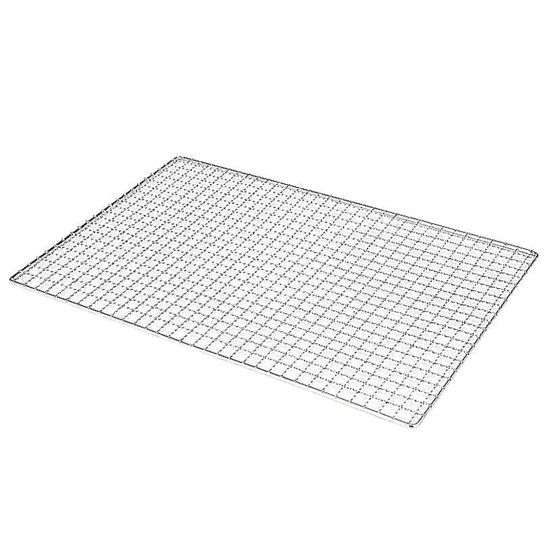 Non-Stick 304 Stainless Steel BBQ Mat Net Grid Shape Square Rectangle Grill Mesh Wire Net Outdoor Cooking Barbecue Accessories