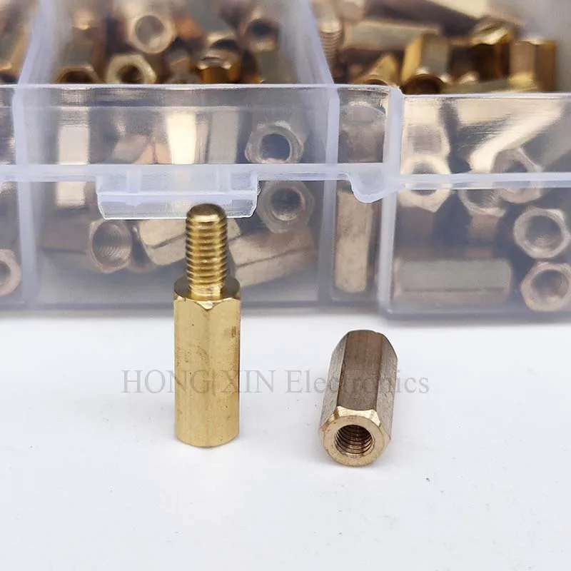 300pcs Brass Standoff Yellow M3 Thread Spacer 4-12mm And Mayitr Waterproof Brass Hex Stand-Off Pillars Set Assortment Kit