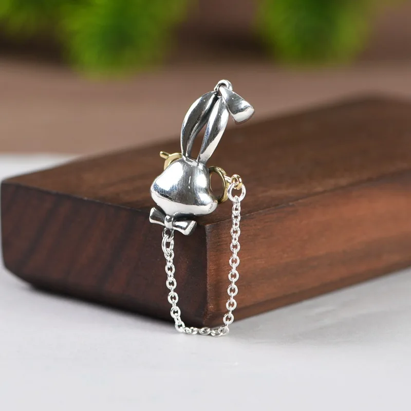 Vintage Design Rabbit Pendants for Necklace Silver Vintage Jewelry for Women Jewelry Slide Necklace Pendants Wholesale Price