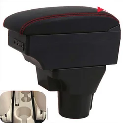 for Kia Rio II armrest box Kia Rio 2 central Store content box cup holder 2006-2010 Automotive retrofit accessories