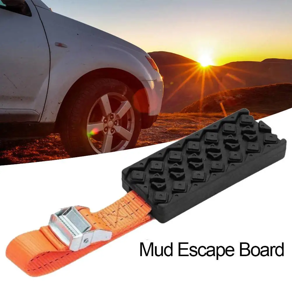 1pcs Anti-skid Chains Straps Pu Anti-skid Car Mud Blocks Emergency Wheels Bag Traction Tire Sand With E4x1