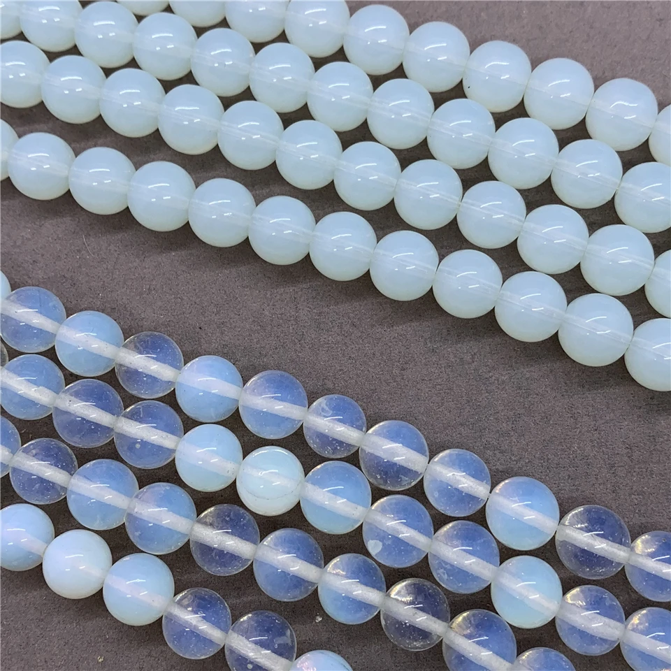 Rough Opal Beads 4-12mm Round Natural Loose Stone Bead Diy for Bracelet Jewelry