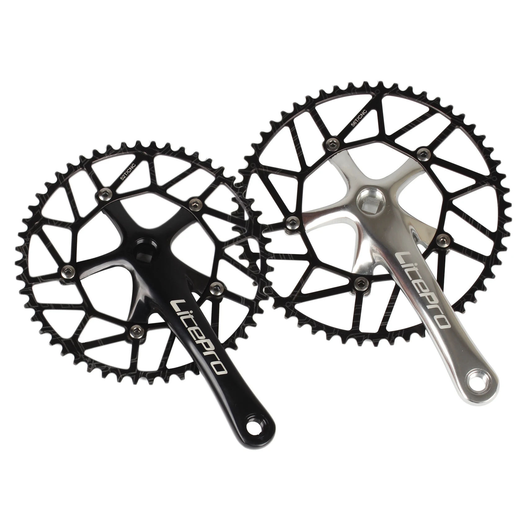 Litepro okrągły wąski z szerokimi zębami składany mały rower korbowy AL7075 CNC 50T 52T 54T 56T 58T rower składany łańcuch