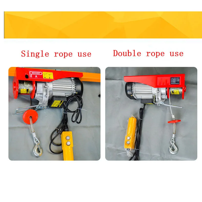 500/1000kg Electric Hoist Lifting Wire Hanging Crane  hoisting machine with wire rope pulling Electric Winch