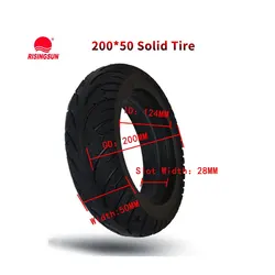 Risingsun 200x50 Solid Tyre 8 Inch Tubeless Tyre 200*50 Non-inflatable Explosion-proof Tire for Electric Scooter Motor