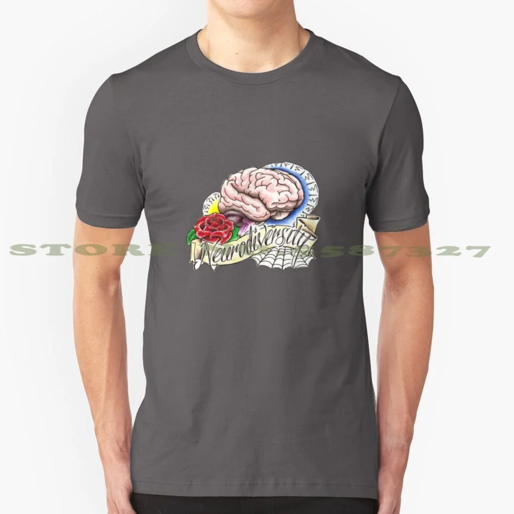 Library Logo 100% Cotton T-Shirt Neurodiversity Autism Disability Autistic Rights