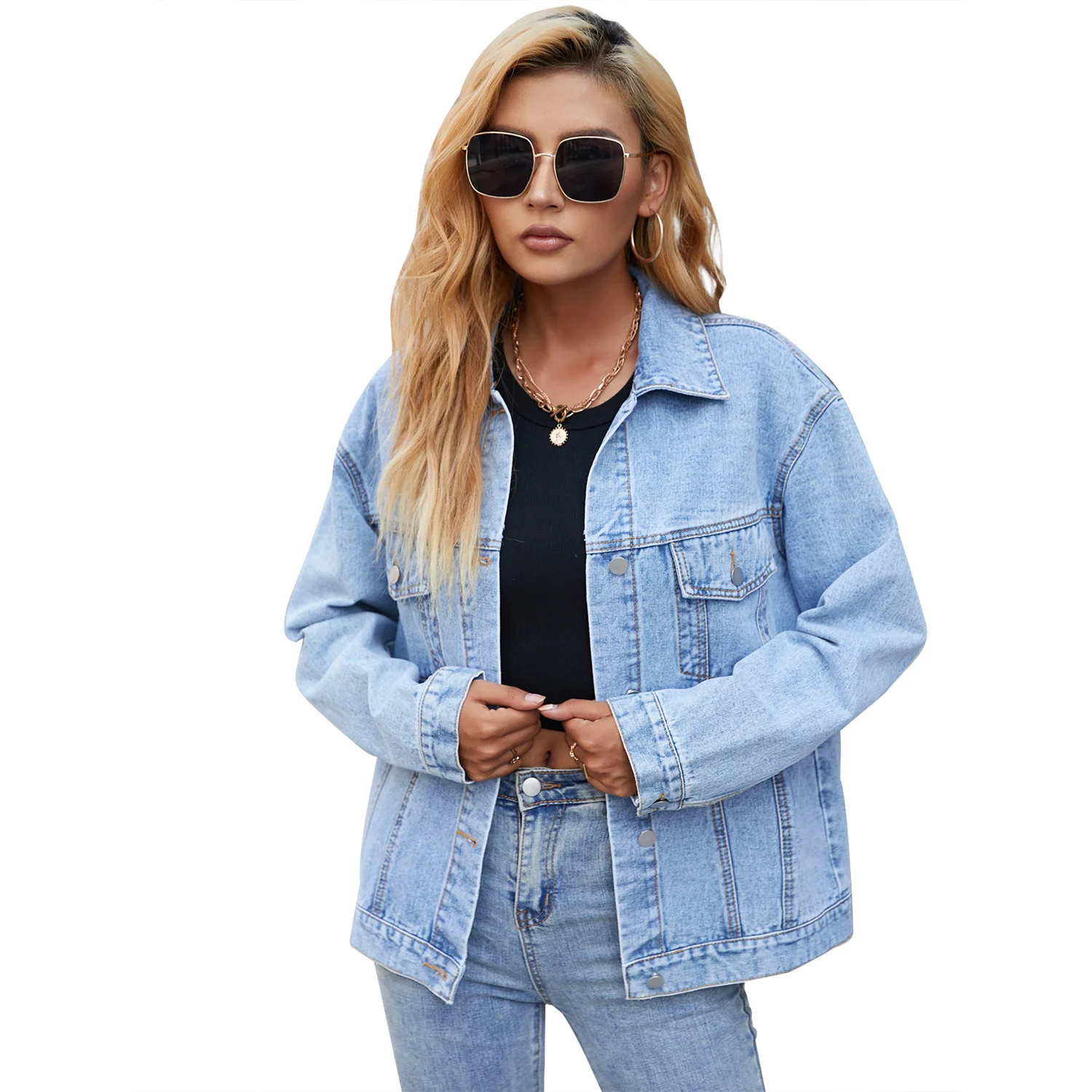 

2021 Spring Autumn New Denim Jacket Women Short Paragraph Slim Slimming feminine Embroidered Denim Female Clothing