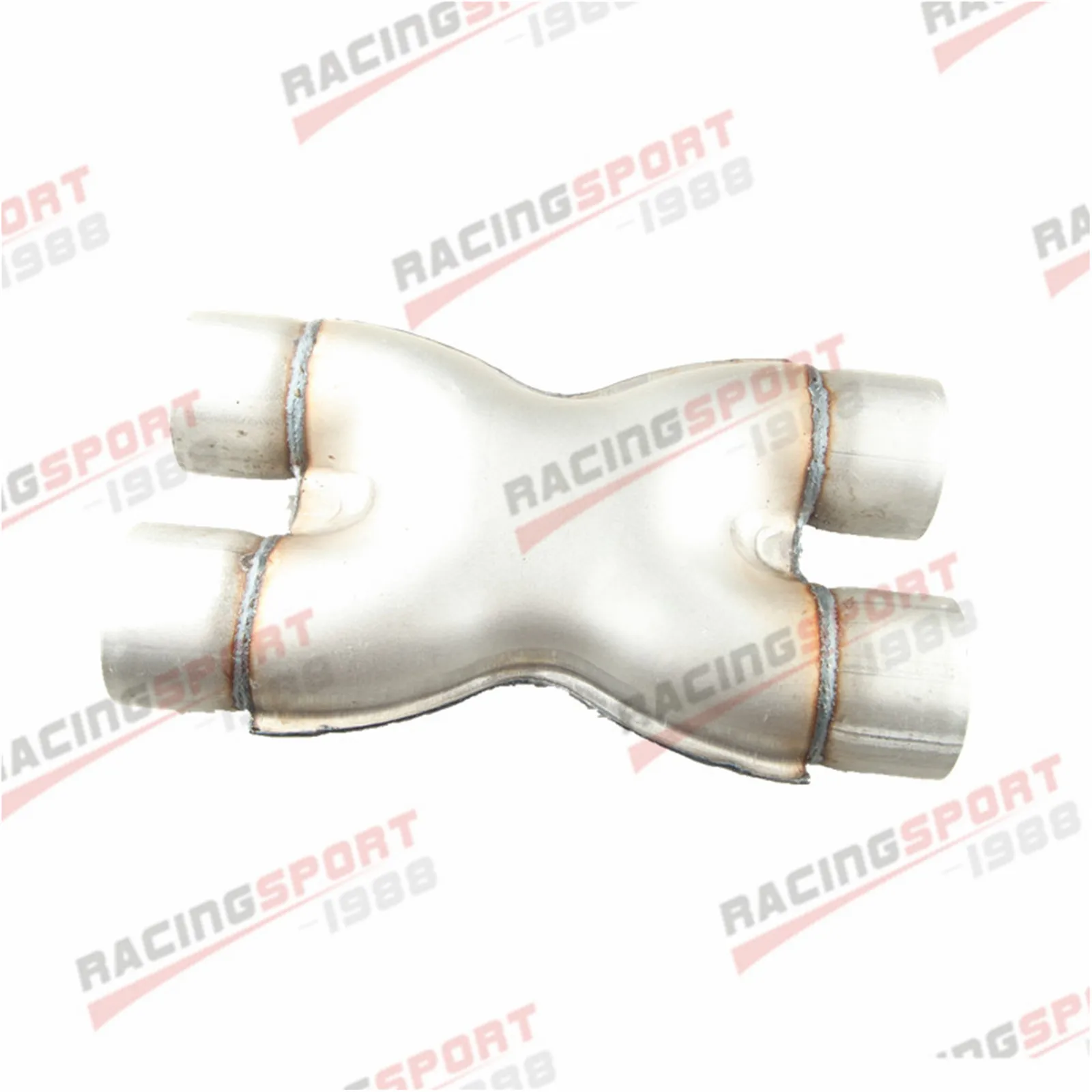 

2.5" inch 63.5mm Dual Inlet&Outlet Aluminized Steel Exhaust Crossover X Pipe