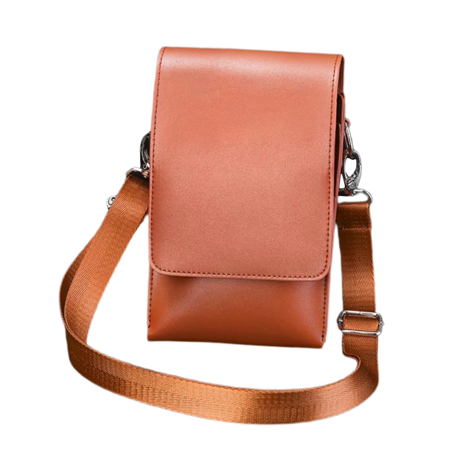 PU Leather Hair Scissor Bag Clips Bag Hairdressing Barber Scissor Holster Pouch Holder Case with Waist Shoulder Belt Brown