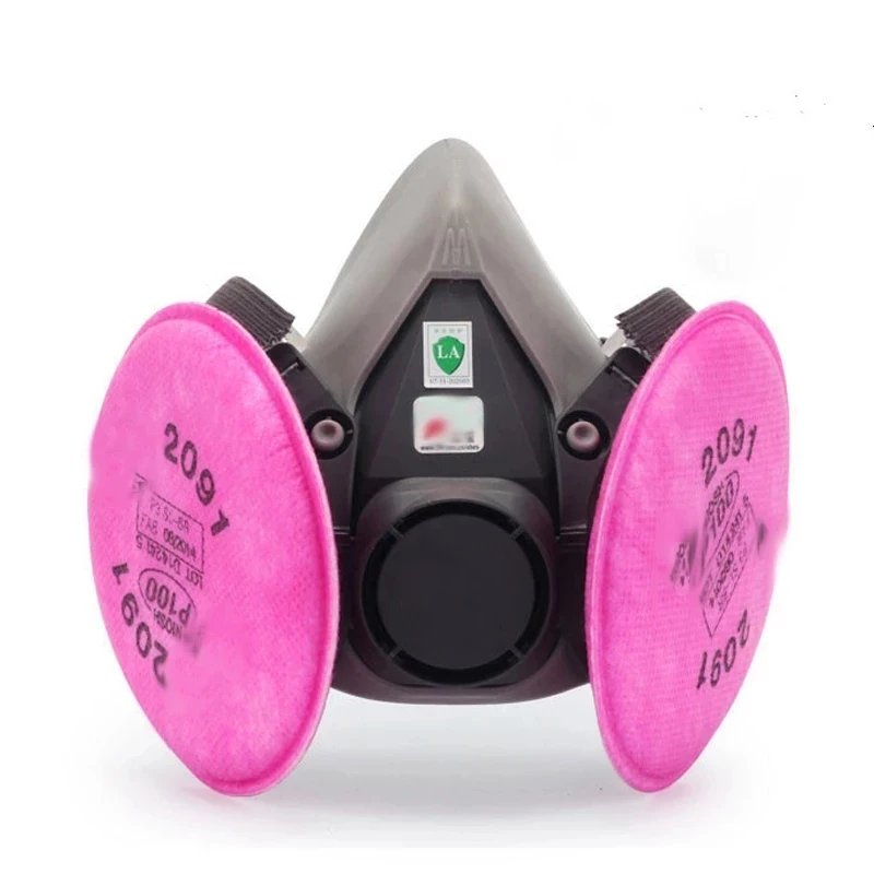6200 Spray Paint Dust Mask Respirator Mask With 2091 Filter Cotton Industrial Safety Protection Dust Half Mask
