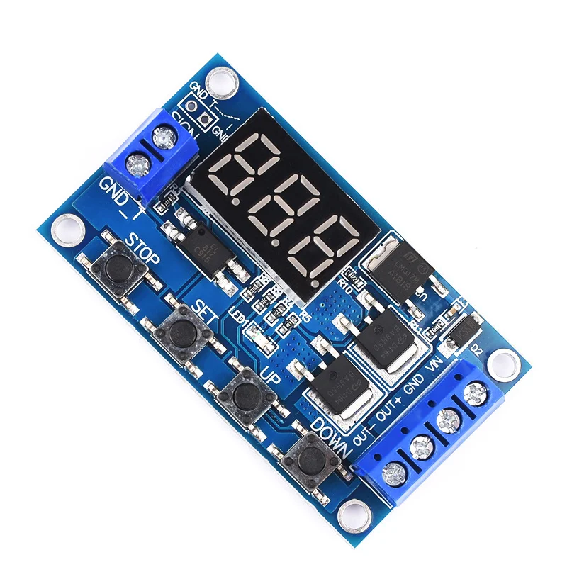 DC 12V 24V Dual MOS LED Digital Time Delay Relay Trigger Cycle Timer Delay Switch Circuit Board Timing Control Module DIY