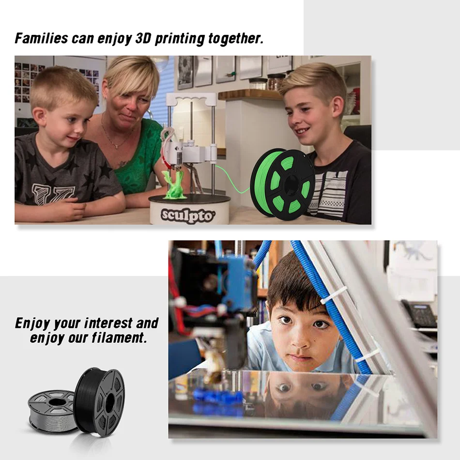 JAYO PETG 3D-Drucker-Filament, 1 Rolle/1,1 kg, 1,75 mm, umweltfreundliches Material für 3D-Stifte und -Drucker, 100 % blasenfrei, ideal als DIY-Geschenk. – Detail 13
