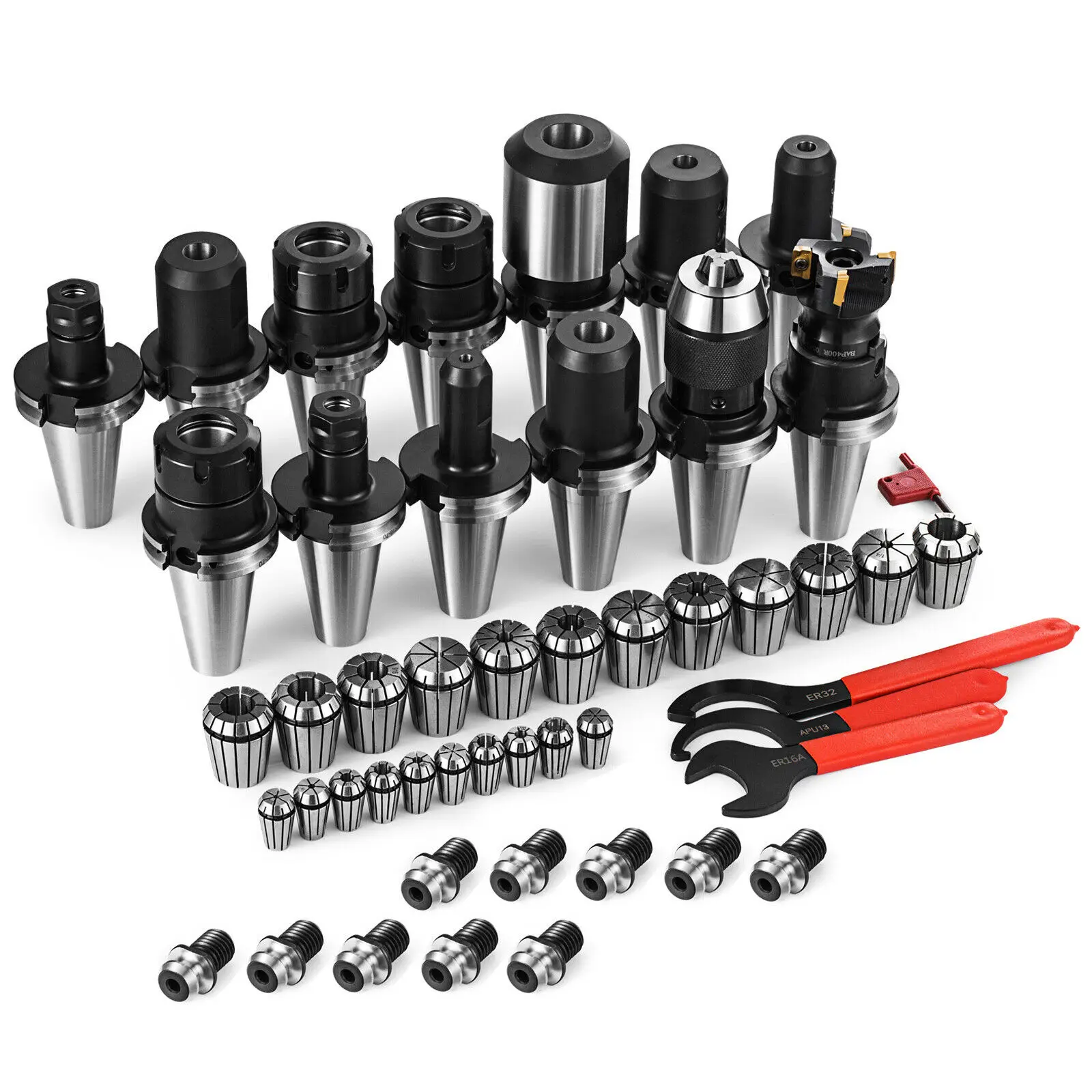 35 Chiếc Mèo 40 Dụng Cụ Đồ Nghề Bộ Dụng Cụ Cờ Lê Collet Chuck Morse Côn Cho CNC Xay Haas Fadal Cối Xay-ER ER 32/16 Mùa Xuân Collets Bộ