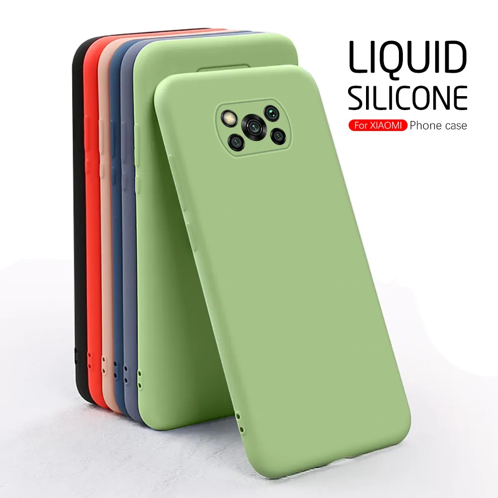 colorful liquid soft silicone phone cover for xiaomi poco x3 nfc x3 Pro case pocophonex3 pocox3 poko x 3 nfs 6.67'' coque fundas