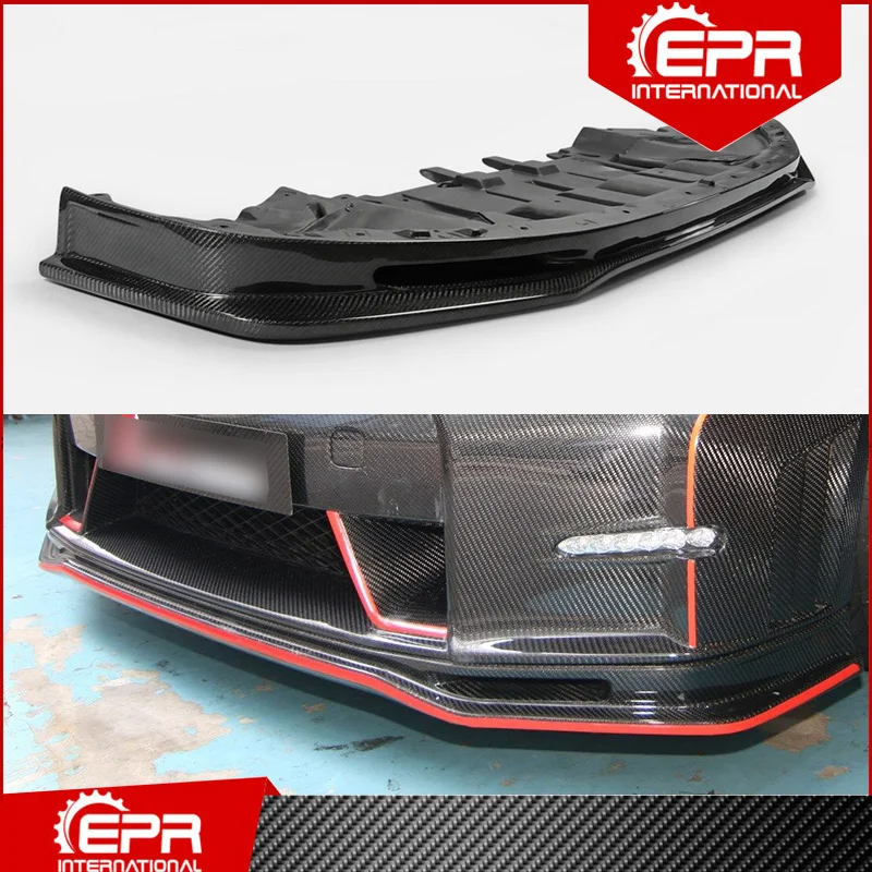 

For Nissan 2009-2012 R35 GTR Early Nismo Craft Style Carbon Fiber Front Lip (Pre-Facelift) Glass Fiber Front Splitter R35 GT-R