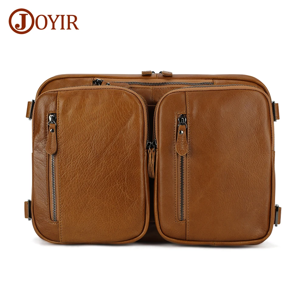 JOYIR Genuine Leather Men's Briefcase Business Male Handbag Shoulder Bag High Quality Male Briefcase Multi-function Briefcase