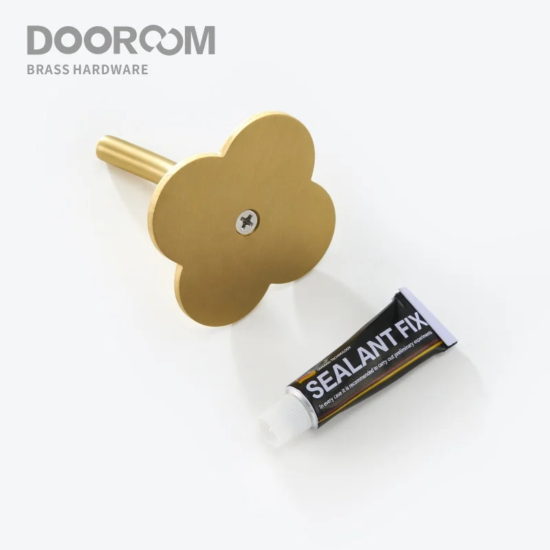 Doodoom Brass Punch Free Bearing Hooks Bathroom Indoor Kitchen Hallway Wall Clothes Hooks Wall Hangers Row Hooks Nordic