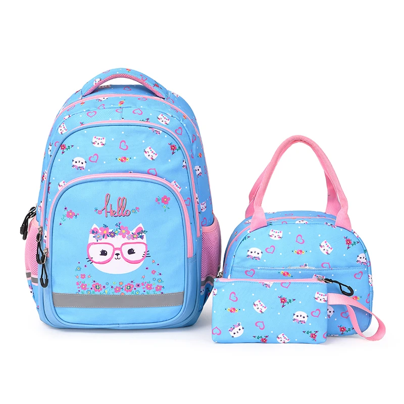 Beautiful Backpacks Girls School Bags Kids Bookbags Lunchbox Primary Student Backpack Waterproof