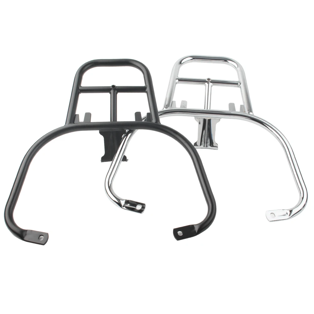 

Motorcycle Rear Seat Cargo Luggage Rack Holder Support Steel For Piaggio Vespa GTS 300 GTS300 Black/Chrome