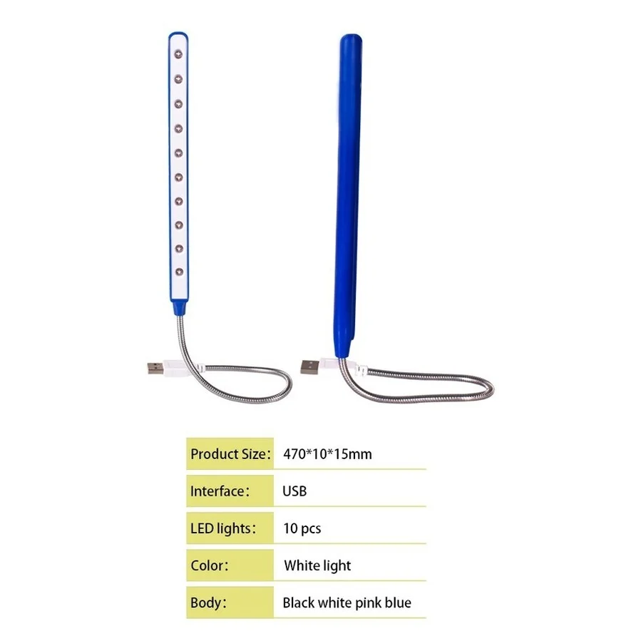 Mini Usb Opvouwbare Nachtlampje Led Leestafel Lamp Draagbare Notebook Stopcontact Lichten Fordesk Decorat Pc Toetsenbord Verlichting